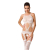 Бодістокінг Passion BS047 white, комбінезон, імітація топа, панчіх і пояса - фото