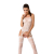 Бодістокінг Passion BS050 white, комбінезон, імітація панчіх і пояса - фото
