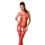 Бодістокінг Passion BS054 red, комбінезон, імітація панчіх, відкритий животик - фото
