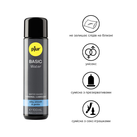 Змазка на водній основі pjur Basic waterbased 100 мл, ідеальна для новачків, найкраща ціна/якість - фото №2