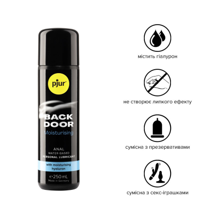 Анальна змазка pjur backdoor Comfort water glide 250 мл на водній основі з гіалуроном №2