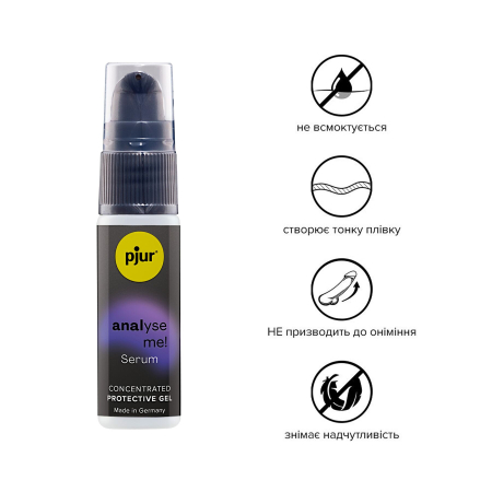 Розслаблювальний анальний гель pjur analyse me! Serum 20 мл, створює плівку, концентрований - фото №2