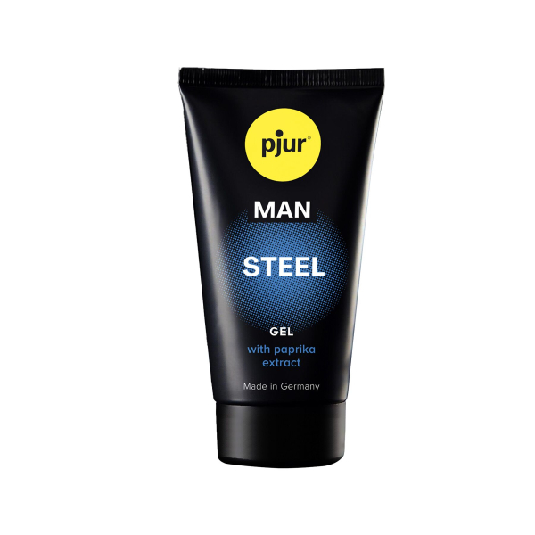 Гель для пеніса стимулювальний pjur MAN Steel Gel 50 ml з екстрактом паприки та ментолом - фото