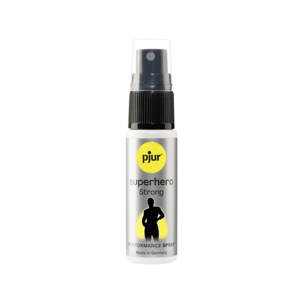 Пролонгувальний спрей pjur Superhero Strong Spray 20 ml, з екстрактом імбиру, всотується в шкіру - фото