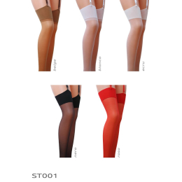 Класичні панчохи під пояс із широкою гумкою Passion ST001 5 nero - - фото №4