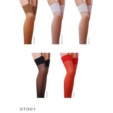 Класичні панчохи під пояс із широкою гумкою Passion ST001 5 nero - фото №4