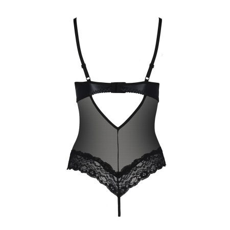 Боді з відкритими грудьми Passion Exclusive NORTH BODY S/M, black - фото №4