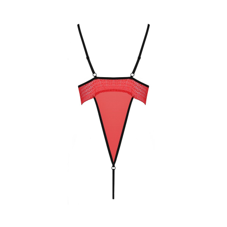 Боді з високим вирізом стегна Passion Exclusive AKITA BODY L/XL, red №6