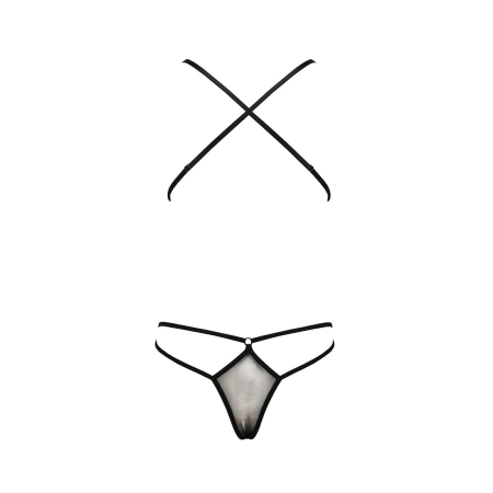 Боді монокіні з декольте Passion ERZA BODY XXL/XXXL, black №4