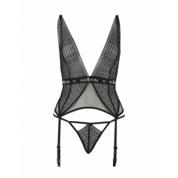 Напівпрозорий корсет Passion Exclusive MIRAJANE CORSET XXL/XXXL, black - - фото №5