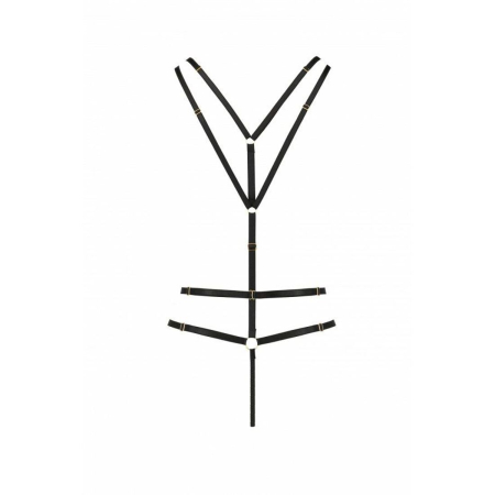 Відкритий боді зі стреп Passion Exclusive MEGGY S/M, black - фото №6