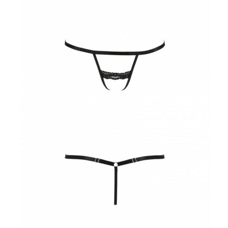 Трусики-стрепи Passion Exclusive SHELLY THONG L/XL, black - фото №5