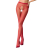 Сітчасті колготки-бодістокінги Passion S019 One Size, Red, імітація трусиків, відкритий доступ - фото
