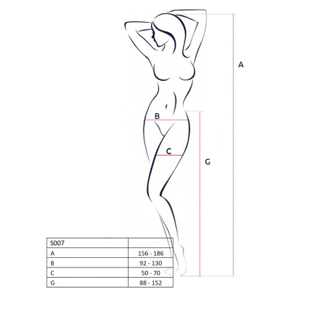 Сітчасті колготки-бодістокінги Passion S019 One Size, White, імітація трусиків, відкритий доступ - фото №4