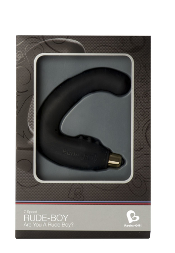 Вібромасажер простати Rocks Off Rude-Boy Black, масаж промежини, макс. діаметр 2,5 см - фото №2