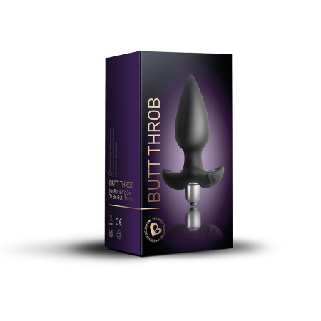 Анальна вібропробка Rocks Off Butt Throb Black - фото №2