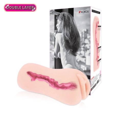 Мастурбатор-вагіна двошаровий Kokos Sanda Double Layer - фото №6