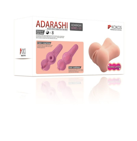 Мастурбатор-вагіна двошаровий Kokos Adarashi -1 Double Layer doggy-style - фото №9