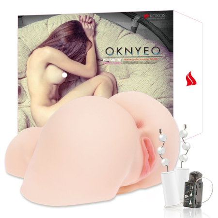 Мастурбатор-попка Kokos Oknyeo 2WayPlus з функцією масажу та вібрацією, два входи: вагіна та попка - фото №7