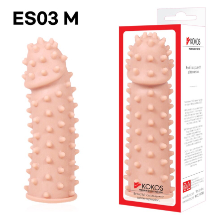 Насадка на член Kokos Extreme Sleeve ES.03 розмір M, потовщувальна, стимулюючий рельєф - фото №3
