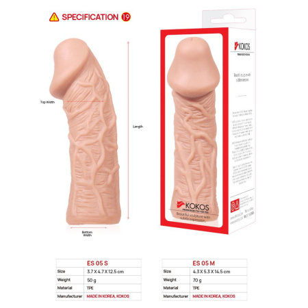 Насадка на член Kokos Extreme Sleeve ES.05 розмір M - фото №4