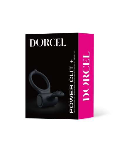 Ерекційне кільце Dorcel Power Clit Plus з вібрацією, перезаряджається, з язичком та щіточкою - фото №6