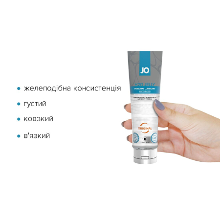 Густий лубрикант на водній основі JO H2O JELLY — ORIGINAL (120 мл), без парабенів та гліколю - фото №2