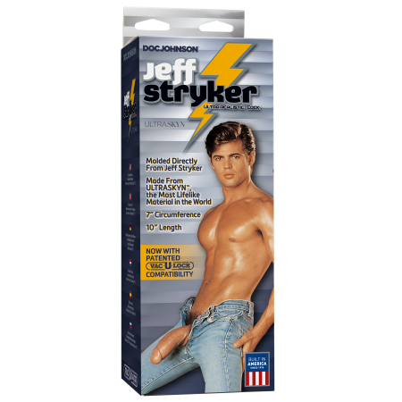 Фалоімітатор Doc Johnson Jeff Stryker White - ULTRASKYN, діаметр 5,4 см, Vac-U-Lock - фото №2