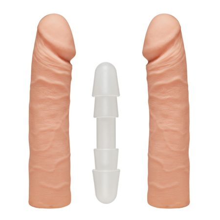 Фалоімітатор подвійний Doc Johnson The D - Double D - 16 Inch - ULTRASKYN, діаметр 4,4 см, Vack-U-Lo - фото