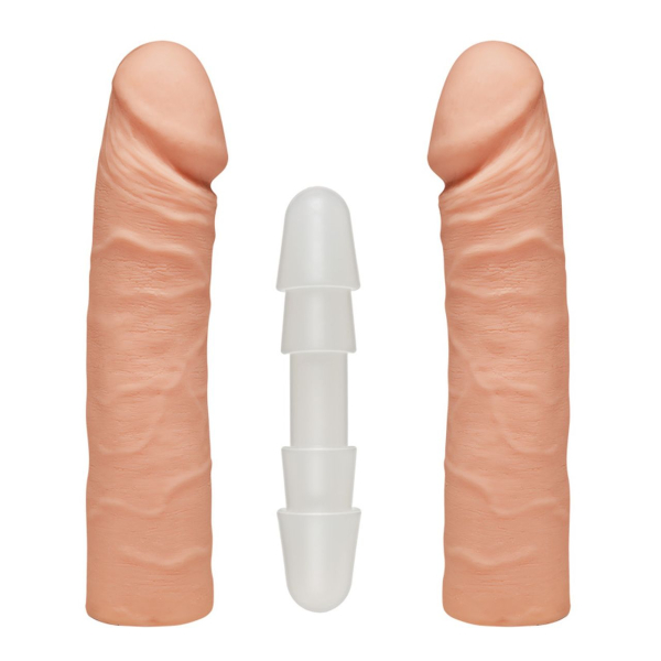 Фалоімітатор подвійний Doc Johnson The D - Double D - 16 Inch - ULTRASKYN, діаметр 4,4 см, Vack-U-Lo - фото