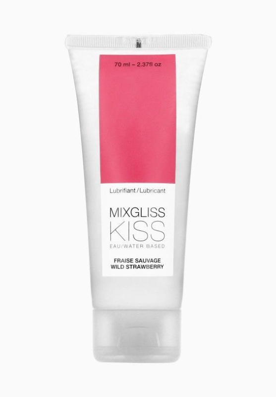 Лубрикант на водній основі MixGliss KISS Wild Strawberry (70 мл) Дика Полуничка - фото