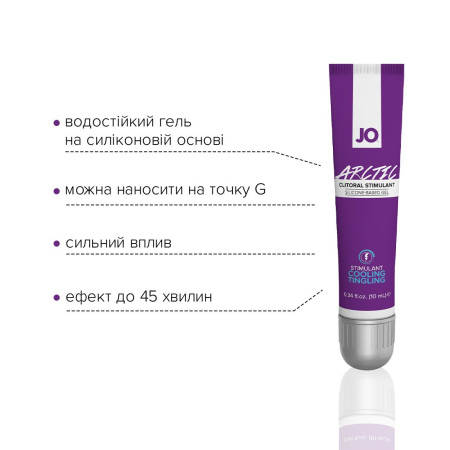 Стимулювальний гель для клітора JO ARCTIC COOLING (10 мл) охолоджувальний - фото №3