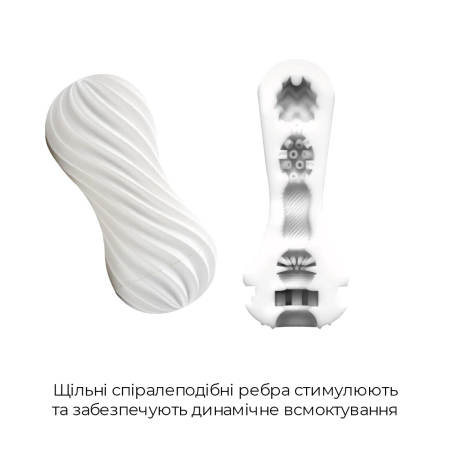 Мастурбатор Tenga Flex Silky White зі змінною інтенсивністю, можна скручувати - фото №4
