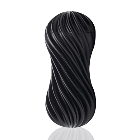 Мастурбатор Tenga Flex Rocky Black зі змінною інтенсивністю, можна скручувати - фото