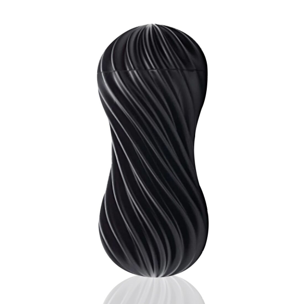 Мастурбатор Tenga Flex Rocky Black зі змінною інтенсивністю, можна скручувати - фото
