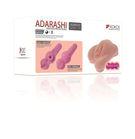 Мастурбатор-вагіна двошаровий Kokos Adarashi -2 Double Layer - фото №6