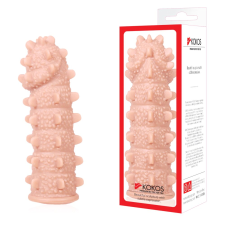 Насадка на член Kokos Extreme Sleeve ES.04 розмір M, потовщувальна, стимулюючий рельєф - фото №3