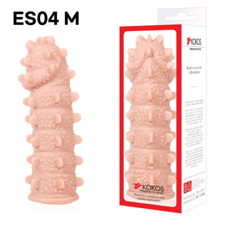 Насадка на член Kokos Extreme Sleeve ES.04 розмір M, потовщувальна, стимулюючий рельєф - фото №4