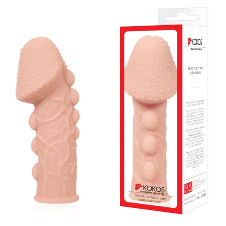 Насадка на член Kokos Extreme Sleeve ES.09 розмір M, потовщуюча, стимулюючий рельєф №4