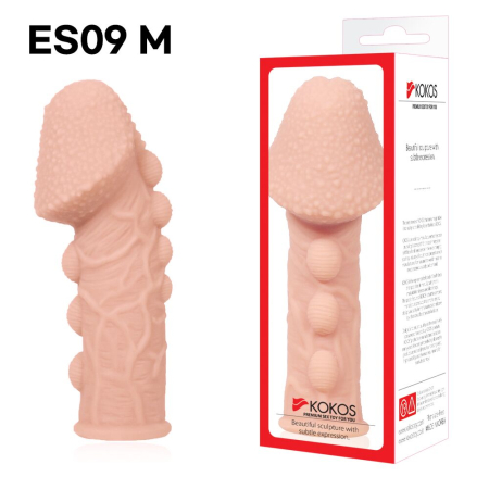 Насадка на член Kokos Extreme Sleeve ES.09 розмір M, потовщуюча, стимулюючий рельєф №3