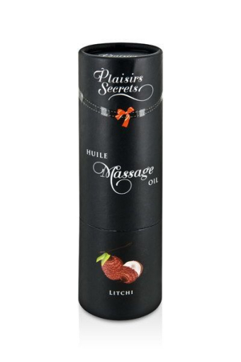 Масажна олія Plaisirs Secrets Litchi (59 мл) з афродизіаками, їстівна, подарункове паковання - фото №3