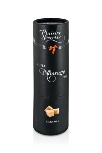 Масажна олія Plaisirs Secrets Caramel (59 мл) з афродизіаками, їстівна, подарункове паковання - фото №3