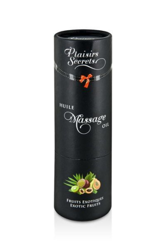 Масажна олія Plaisirs Secrets Exotic Fruits (59мл) з афродизіаками їстівна, подарункове паковання - фото №3