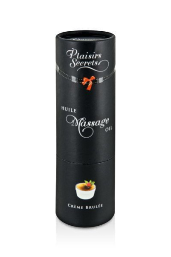 Масажна олія Plaisirs Secrets Creme Brulee (59 мл) з афродизіаками їстівна, подарункове паковання - фото №3