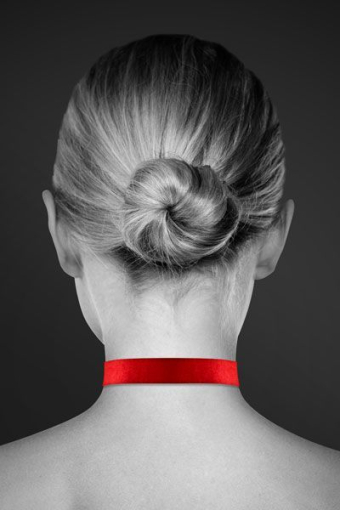 Чокер з замочком-сердечком Bijoux Pour Toi - HEART LOCK Red, екошкіра - фото №2