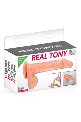 Фалоімітатор Real Body — Real Tony Flash, TPE, діаметр 3,5 см - фото №3