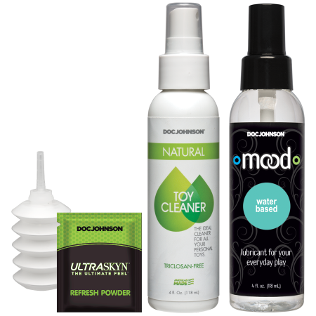 Набір для страпона Doc Johnson Vac-U-Lock Crystal Jellies Set, діаметр 3,8см, 2?4,5см, 5,1 см - фото №3