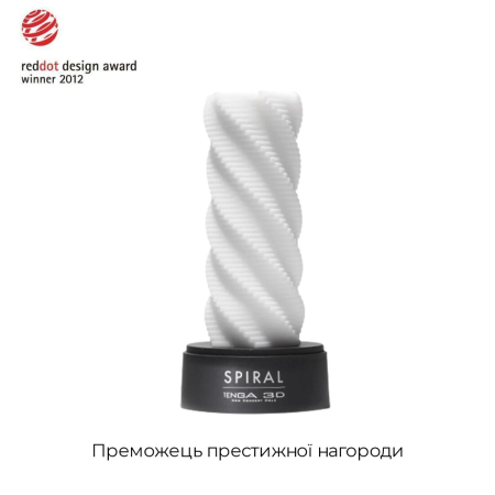 Мастурбатор Tenga 3D Spiral, дуже ніжний, з антибактеріального еластомеру зі сріблом - фото №3