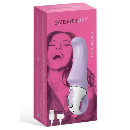 Потужний вібратор Satisfyer Vibes Charming Smile з гнучким стовбуром, літій силікон, 12 режимів - фото №5