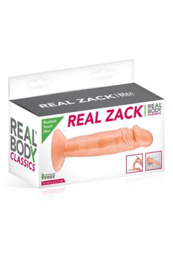 Фалоімітатор Real Body — Real Zack Flesh, TPE, діаметр 3,7 см - фото №3